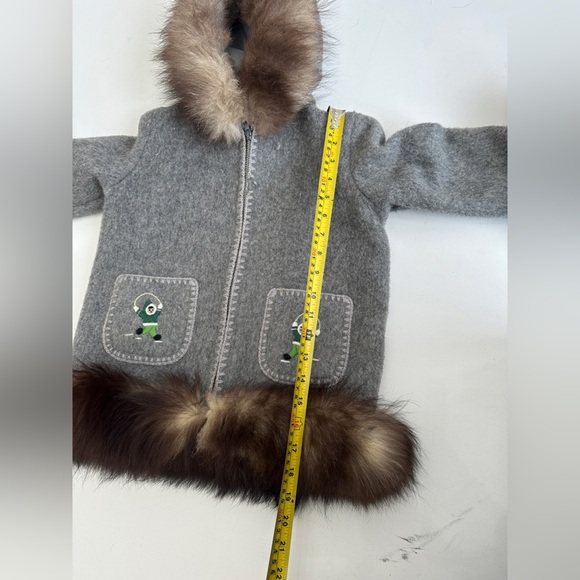 Genuine Handcrafted Wool/Fur ParkaEmbroidered Details-By “Labrador Handicraft” - Picture 12 of 13